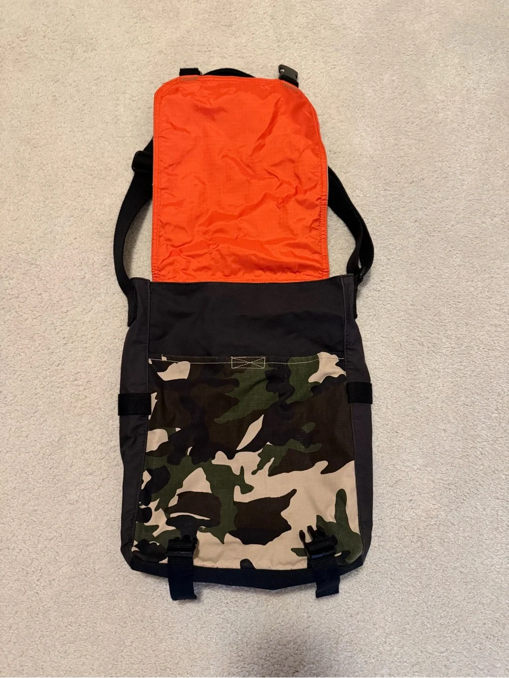 Triple Five Soul Tan, Green & Black Patchwork Messenger Bag